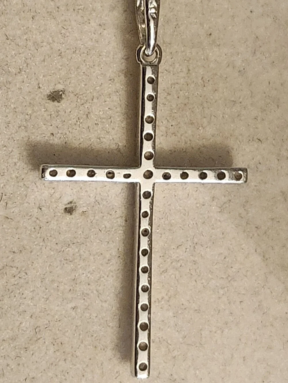 0.17CTW-0.26CTW Natural Diamond 14K White Gold Cross Pendant